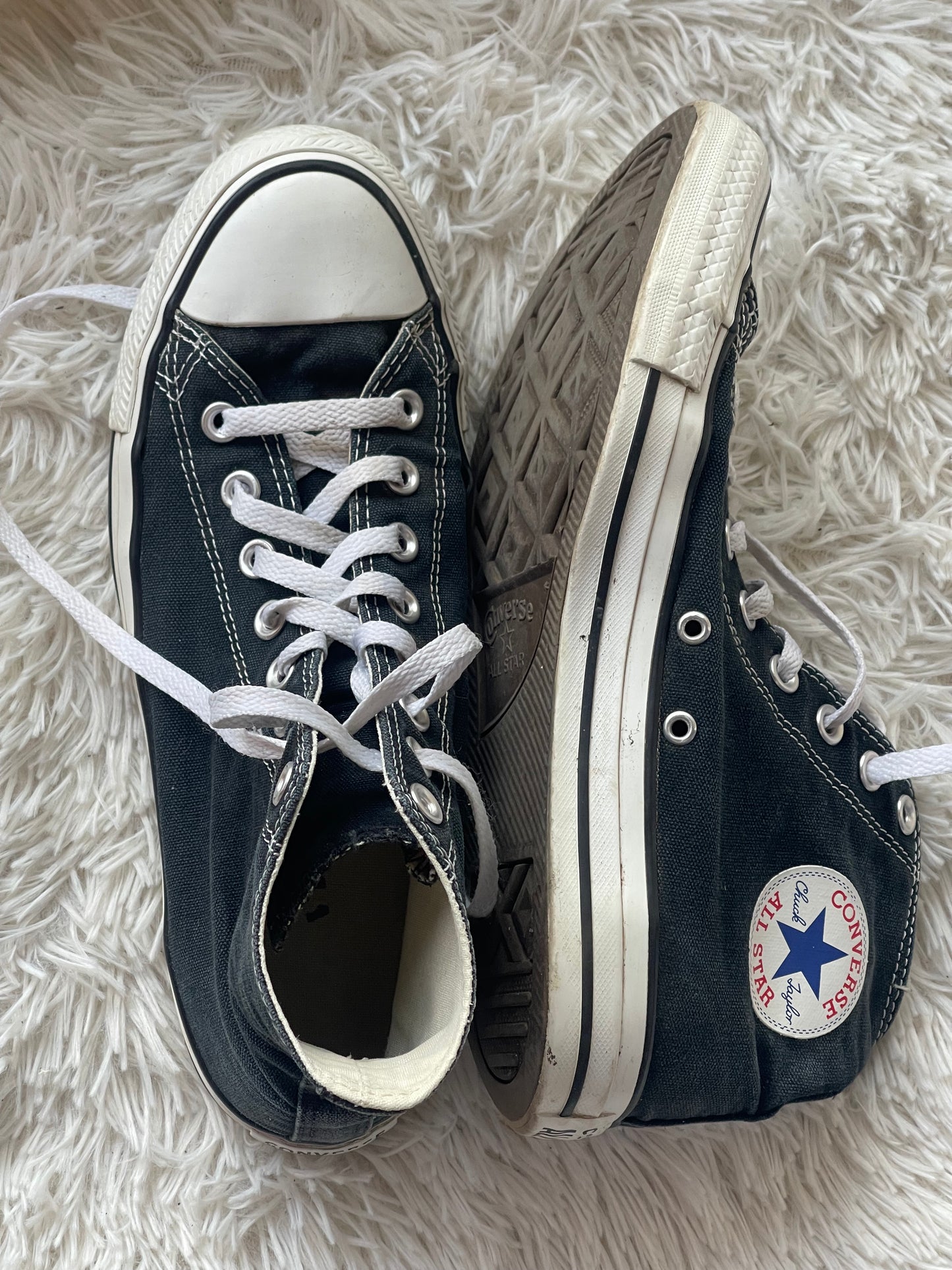 високи кецове Converse в черно