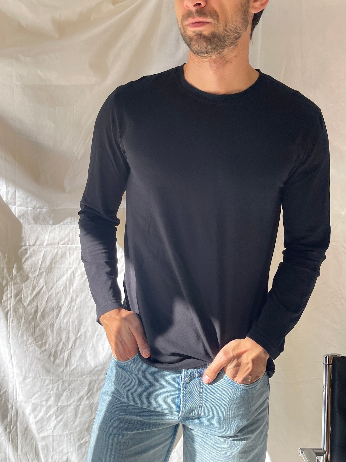 black long sleeve top