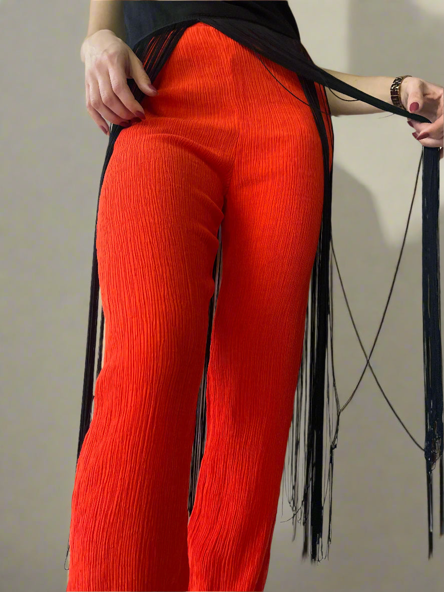 summer red trousers