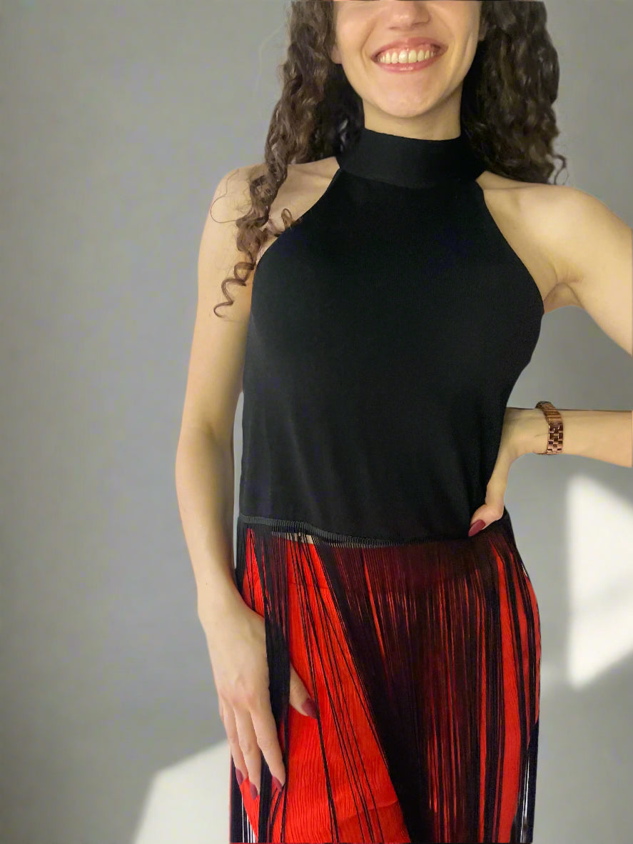 черен парти топ от ZARA