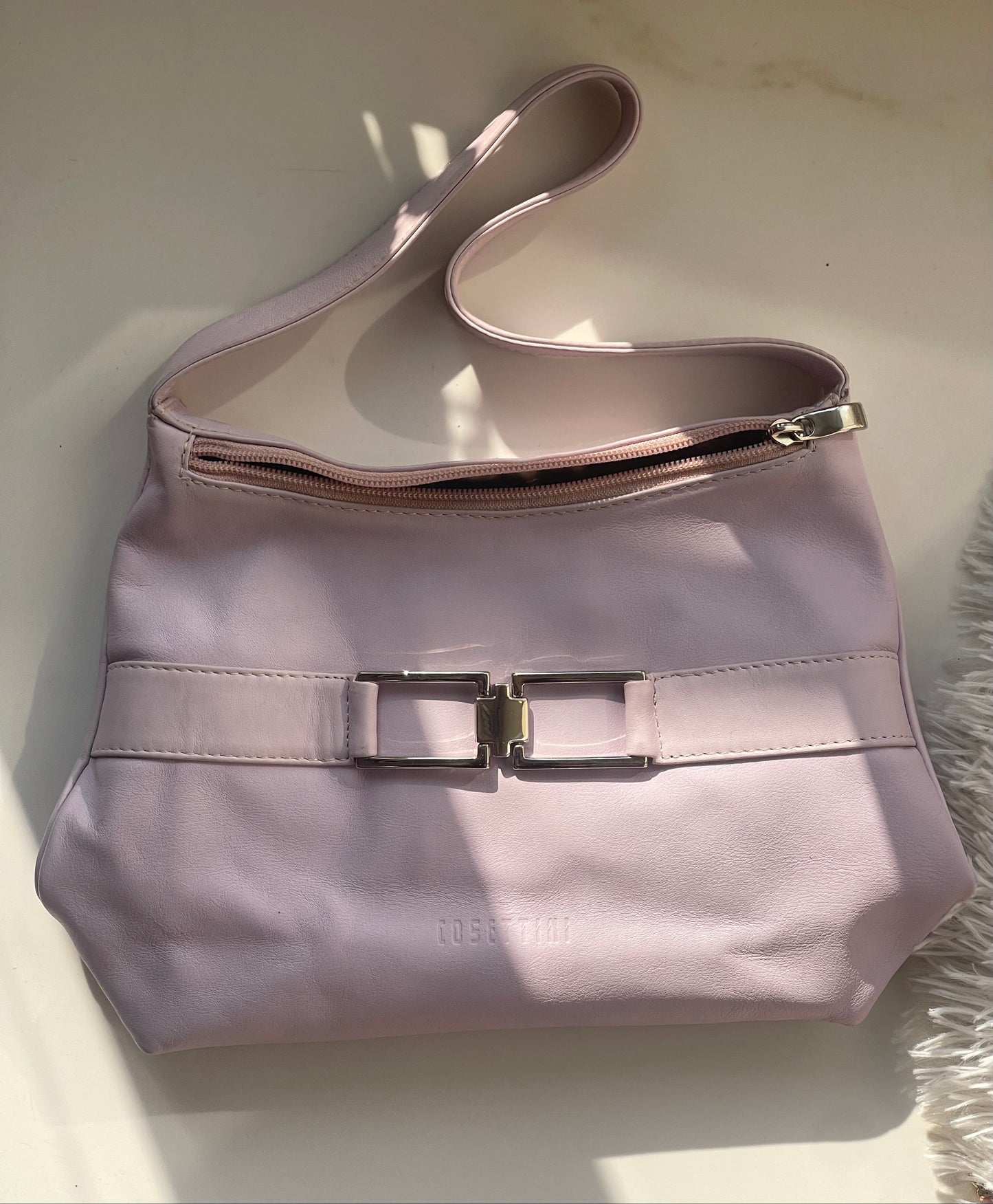 lilac leather Cosettini bag