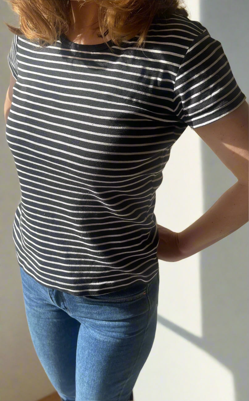 black striped t-shirt