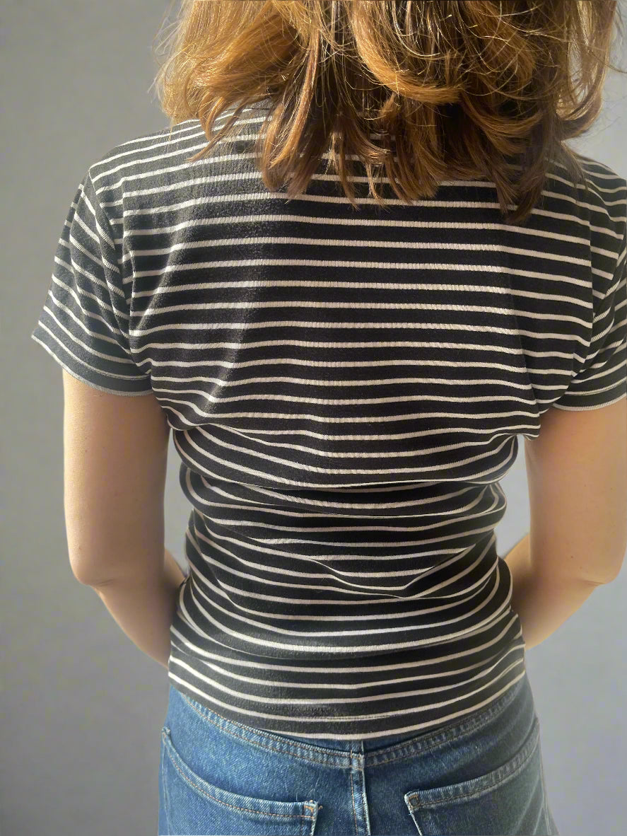 black striped t-shirt