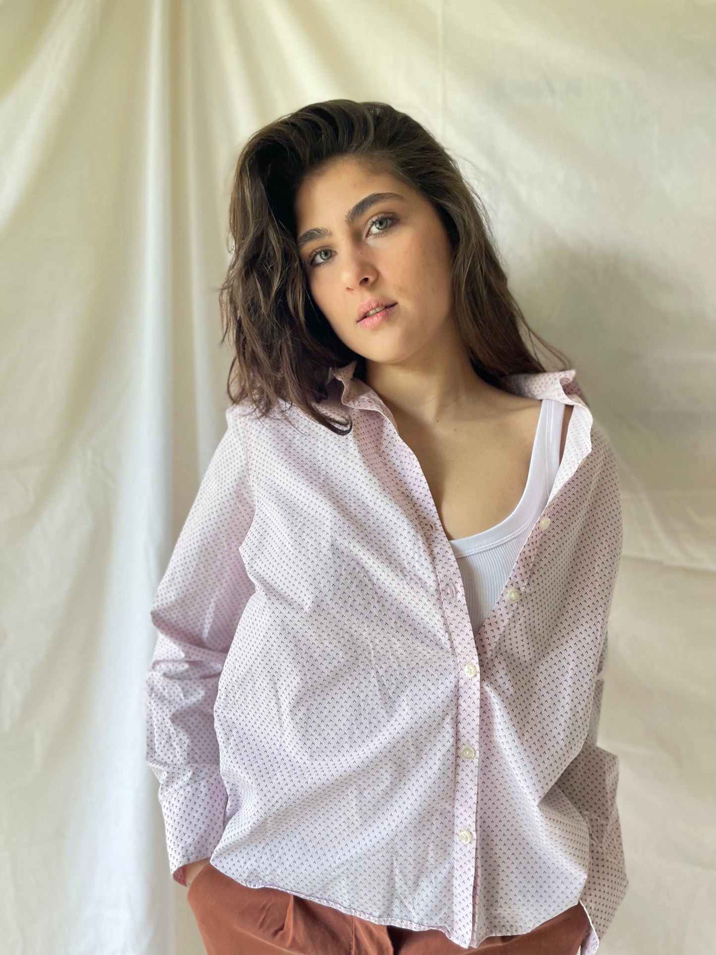 button-up cotton shirt by Lands End