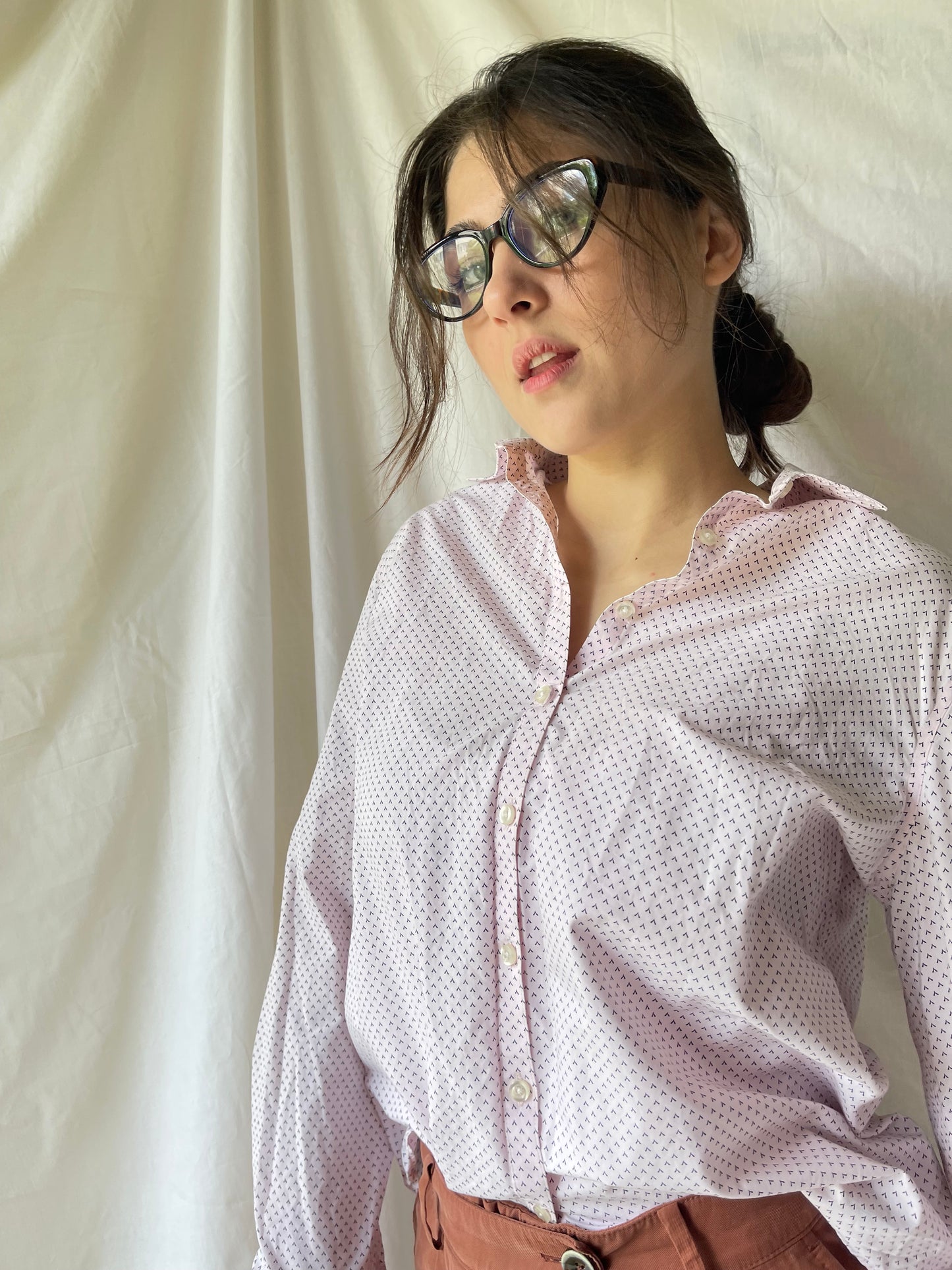 button-up cotton shirt by Lands End