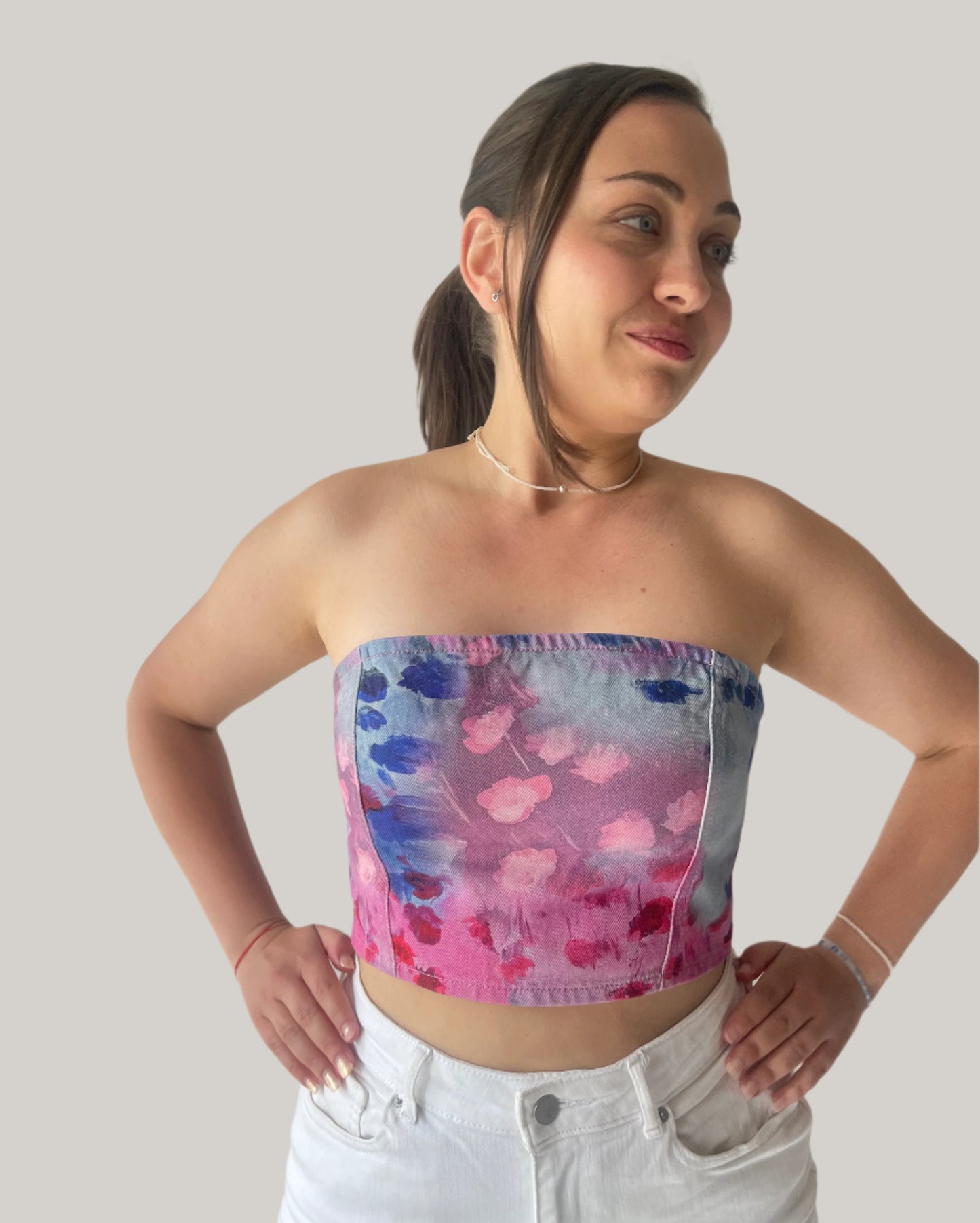 nasty gal denim crop top