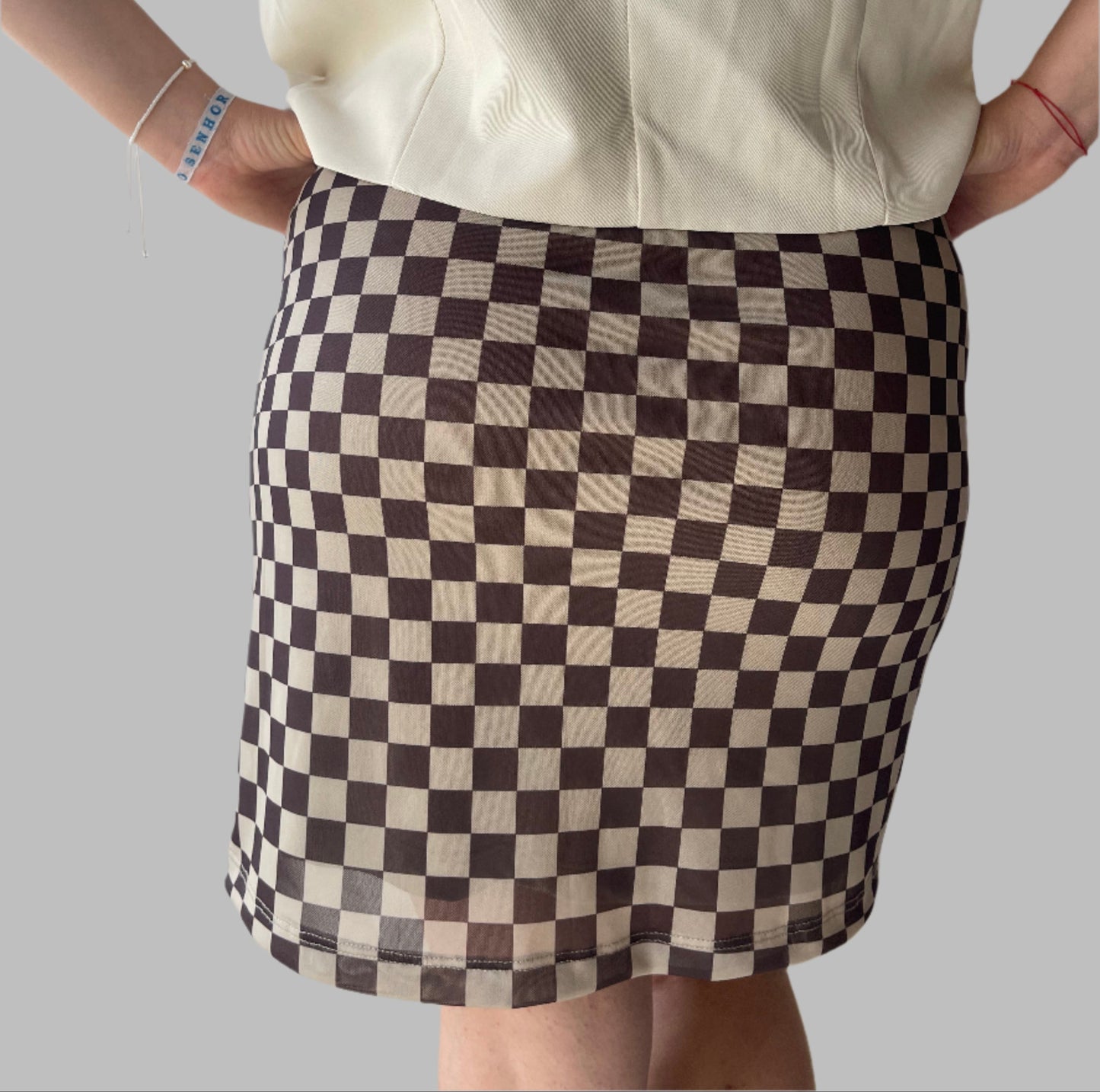 checkered mini skirt by Cropp