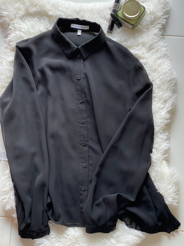 black see through button-up by Steilmann