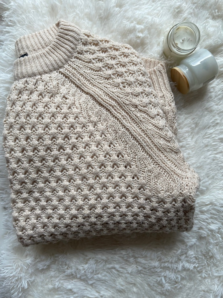 blush pink oversized knit sweater from H&M