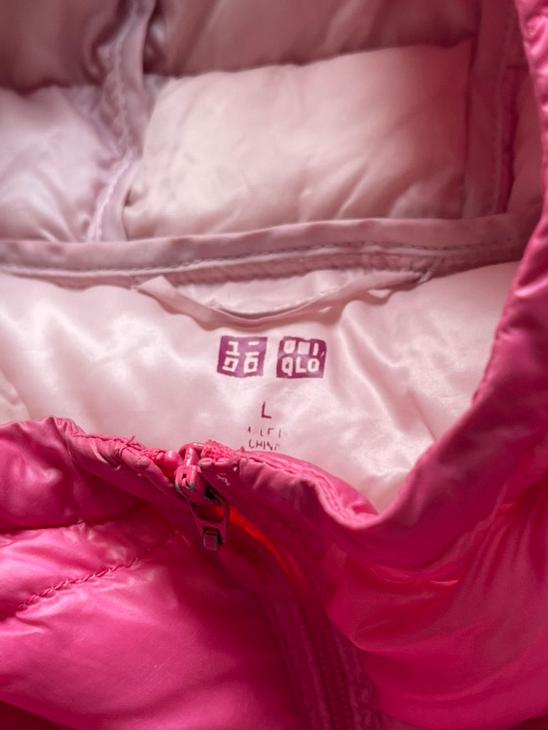bright pink, ultra light jacket by Uniqlo