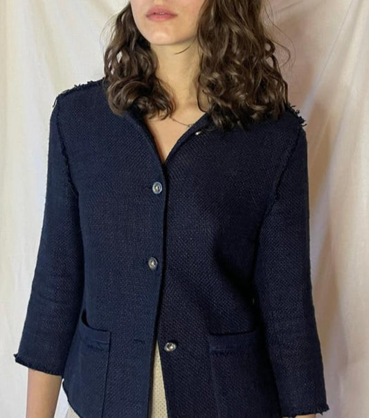 Battibaleno navy jacket | 100% cotton