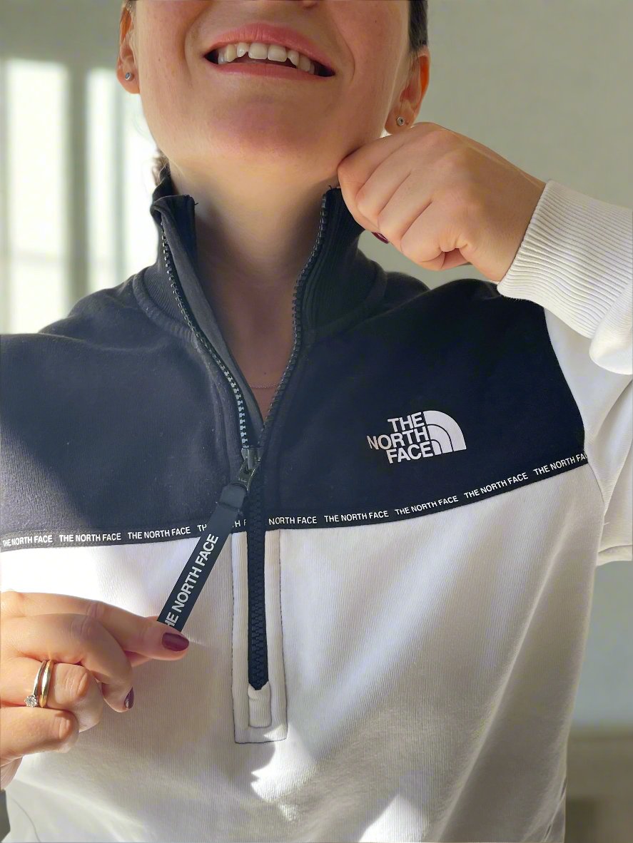 North Face women's sweatshirt with zip