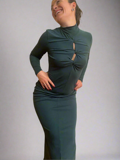 emerald green maxi dress by Whistles