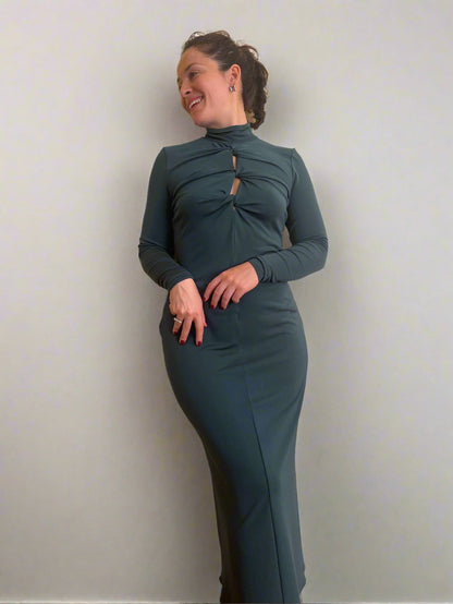 emerald green maxi dress by Whistles