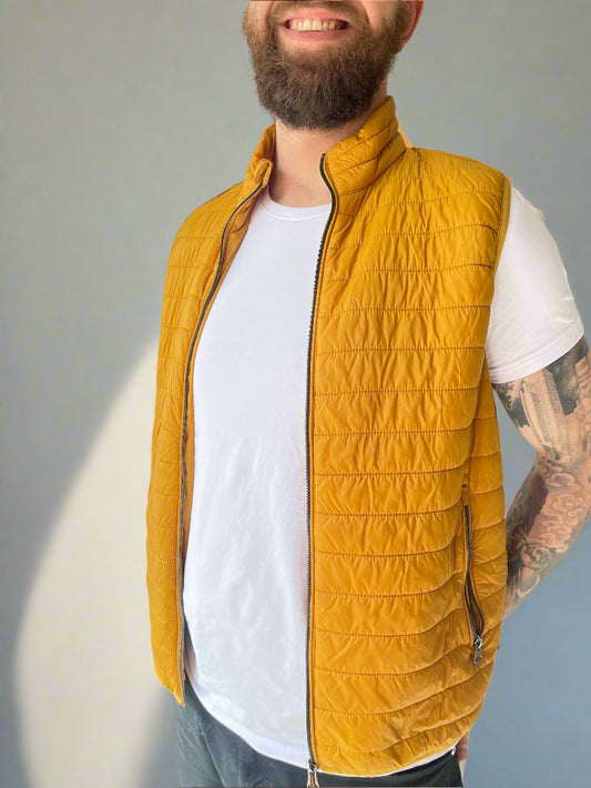 yellow body warmer by ZARA