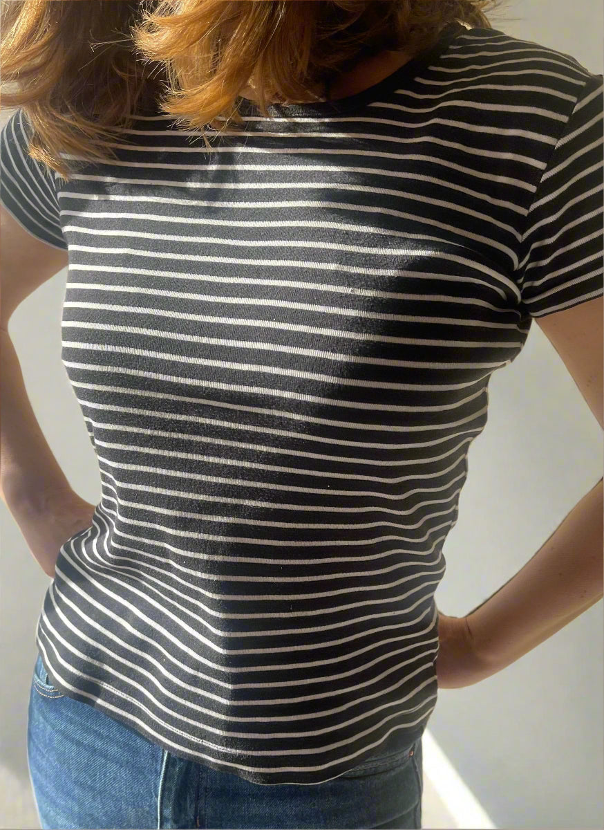 black striped t-shirt