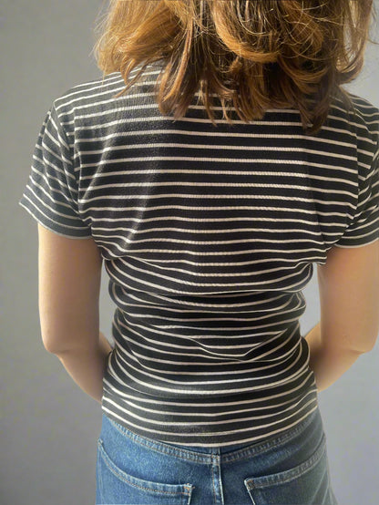 black striped t-shirt