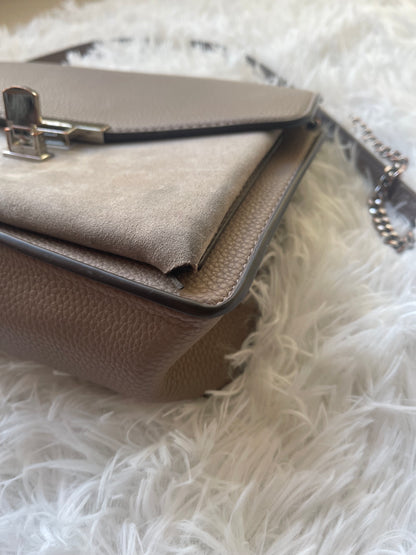 brown clutch bag