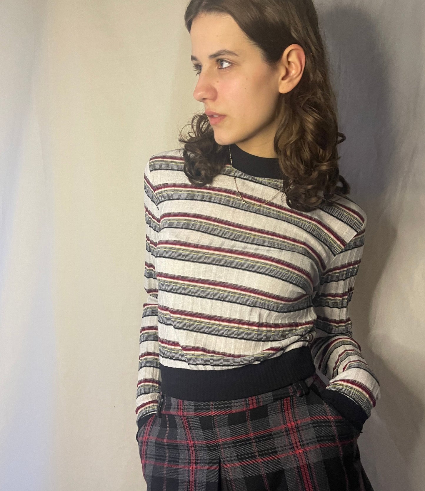 soft checkered sweater by FB Sister