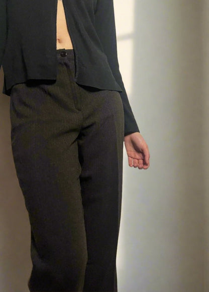 brown cigar-style trouser