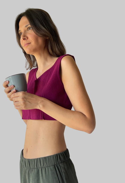 hot pink crop top by ASOS