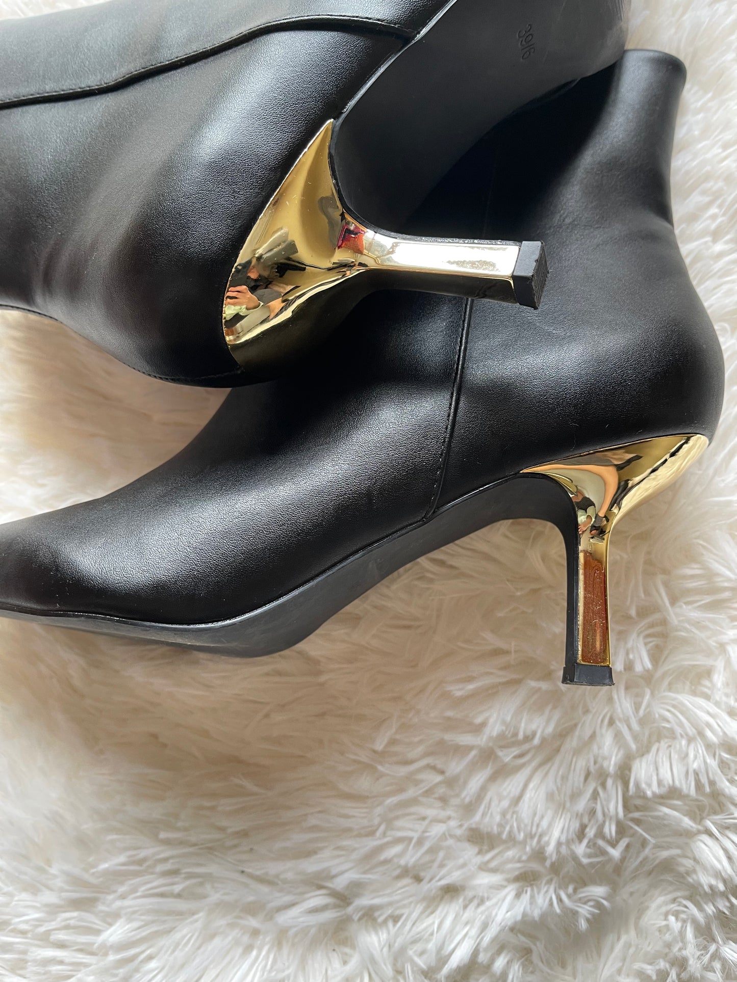 black faux-leather heel from Dunnes