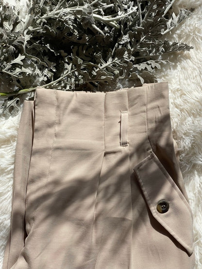 beige H&M trouser with high-waist