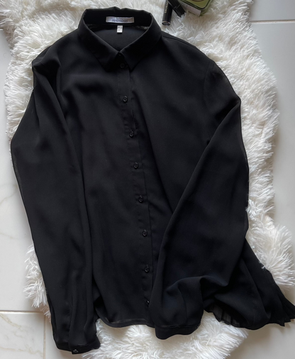 black see through button-up by Steilmann