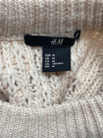 бледо розов голям плетен пуловер от H&M