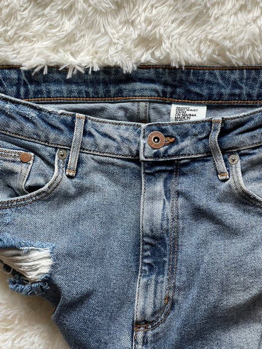 heavily distressed H&M jeans
