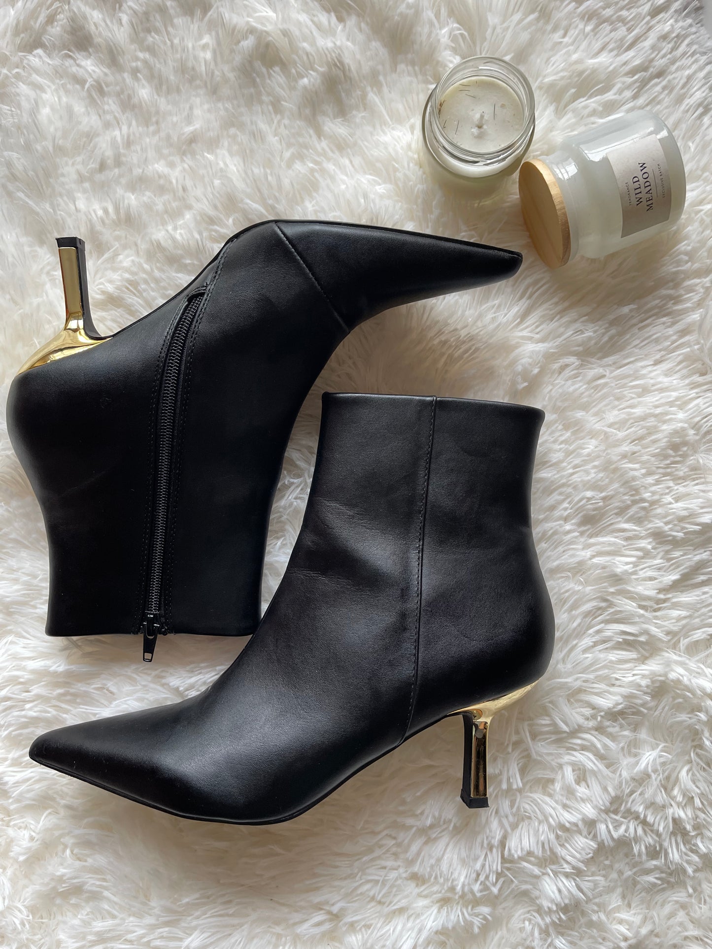 black faux-leather heel from Dunnes